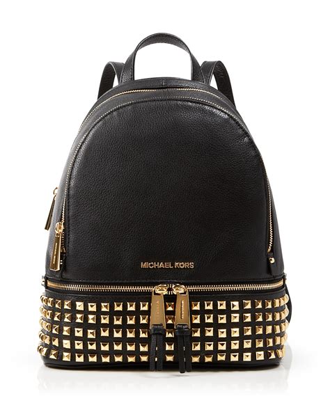 michael michael kors rhea extra small studded messenger backpack|Michael Kors rhea colorblock backpack.